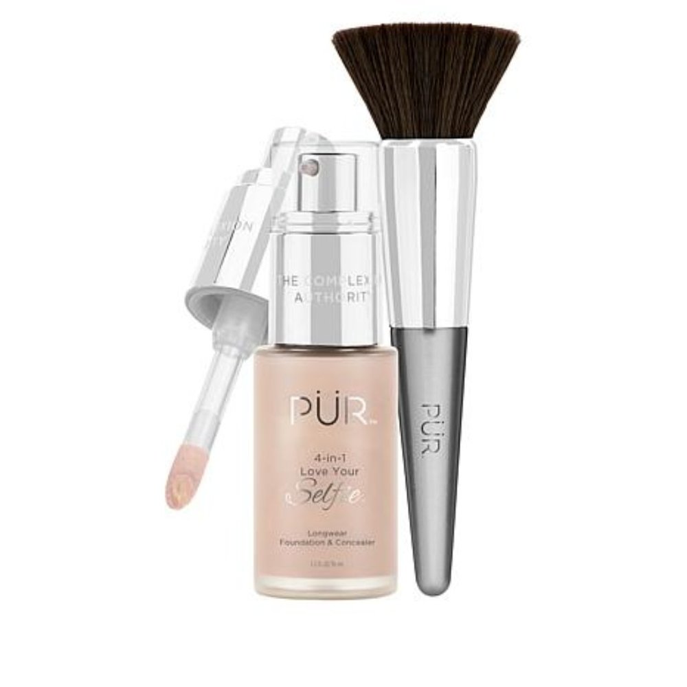 Brand New PUR 4 in 1 Love your Selfie Foundation and Concealer & brand new brush